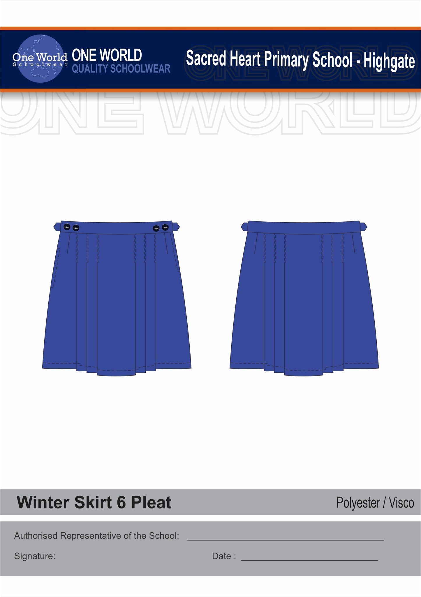 Winter Skirt - Royal