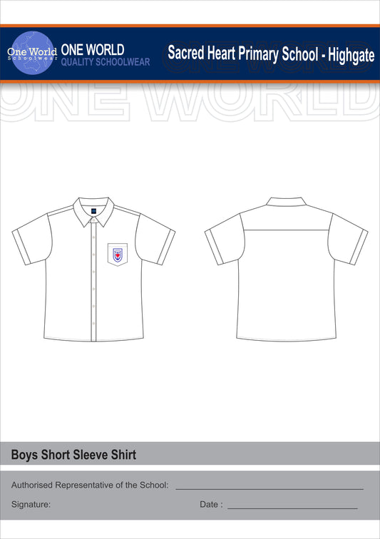 Boys White Shirt - Embroidered Logo